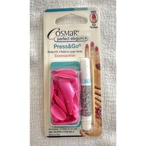 Vintage 2008 Cosmar Press & Go Pink Nails "Cosmopolitan" Oval Tip NIB